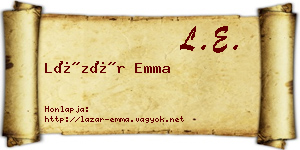 Lázár Emma névjegykártya